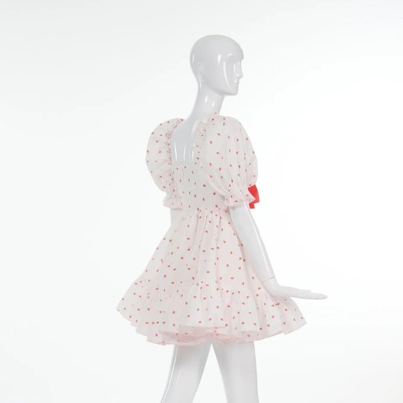 Selkie La Fraise Strawberry Print Buttercream Dress - M, XXL / NWOT - Picture 3 of 7
